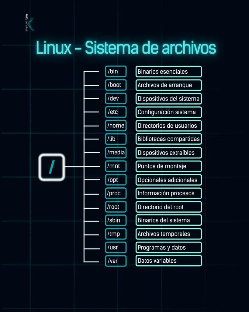 estructura de directorios en linux RINKU | Hacking ético desde Ø